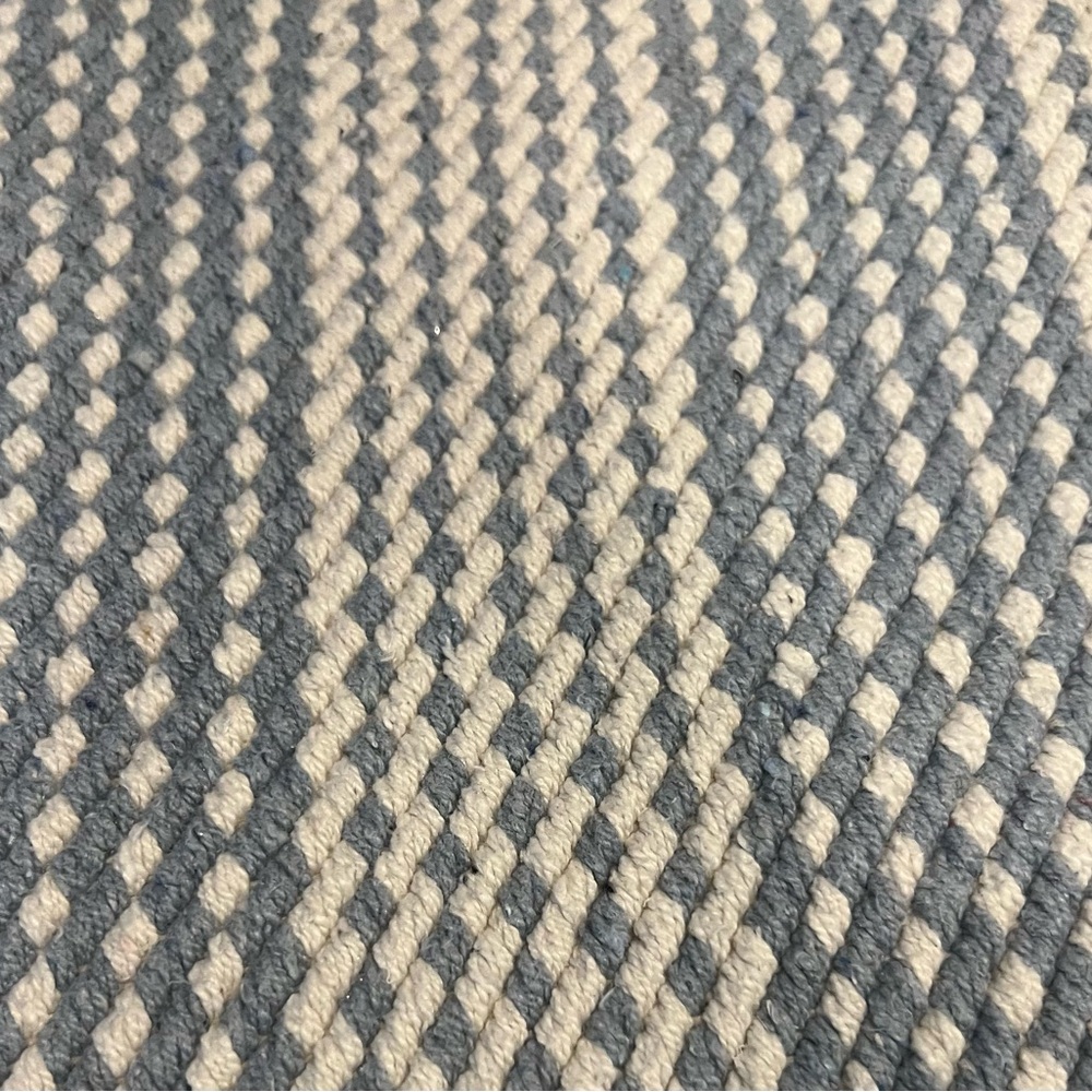 30 x 48 Striped Gray and Cream Accent Rug - Picture 2 of 4